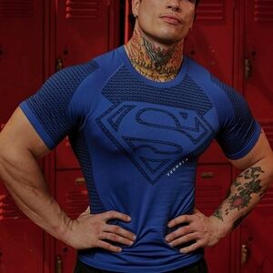 YoungLA Blue Hero Men's Rash Guard
